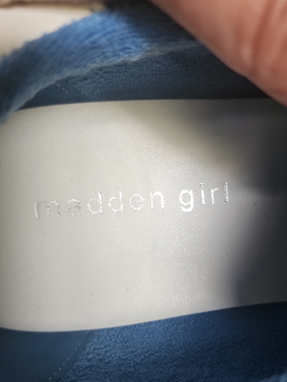 Madden Girl Giia Blue Suede Sneakers - Picture 9 of 10